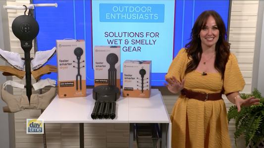 Daytime TV segment on solutions for wet and smelly gear